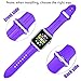 Sundo Apple watch band 38mm, Soft Silicone Replacement Wrist Strap Bracelet Band for Apple Watch Nike+ Sport Edition Series 2 Series 1(Purple 38 SM)