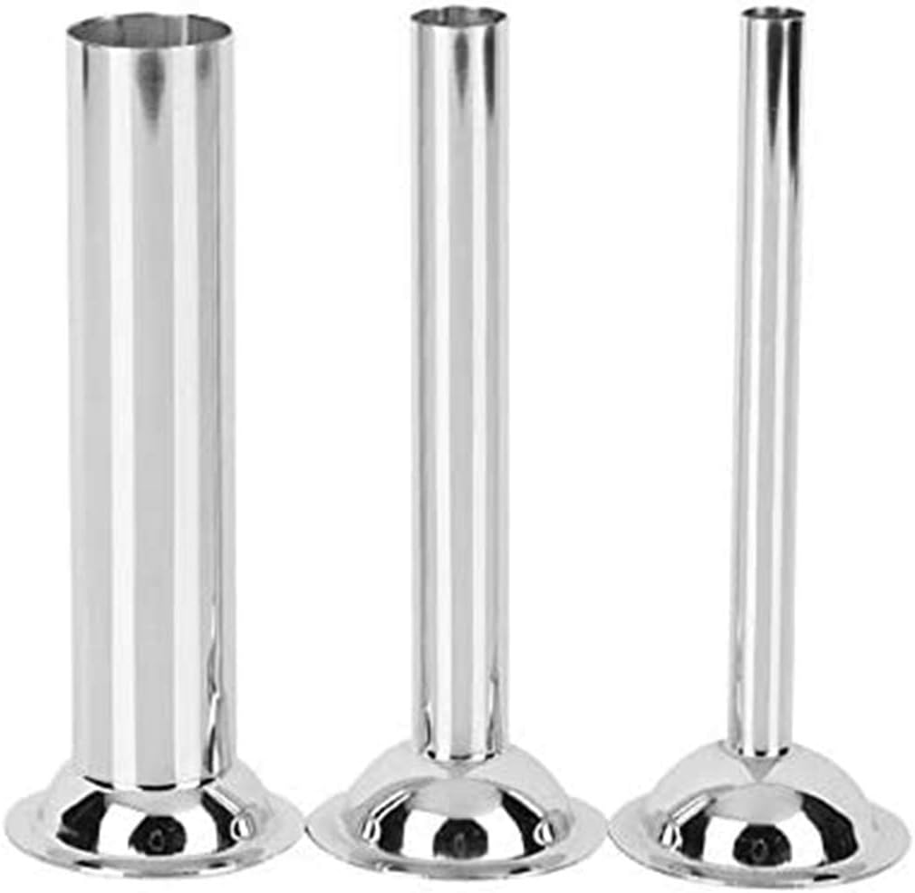 Stuffing Tubes，LiebHome Stainless Steel Funnels Attachment for Manual Sausage Stuffer, For #10 Food Grinders (Set of 3) (#10 Stainless Steel Funnels)