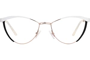 Zeelool Women's Metal Browline Cat Eye Glasses with Clear Lens Sydney FM0125