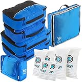 Travel Organizer Full Pack Set - Packing Cubes, Toiletry Bag, Shoes Bag, ZipBags