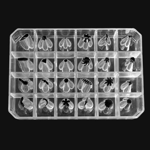 24pcs Cake Decoration Set Of Icing Piping Nozzle Tips Set