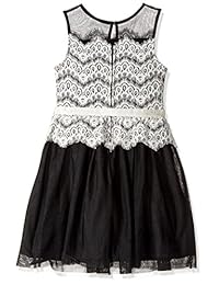 amy byer Big Girls 'sin mangas encaje para malla ajuste y Flare vestido