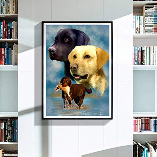 Mosaic Making 5D DIY Full Drill Diamond Painting Dog Cross Stitch Embroidery Mosaic Painting Kit - Thumbnail 2