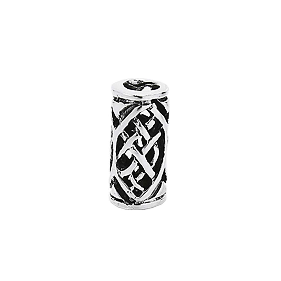 NKlaus 925 STERLING SILVER Celtic Gothic Beard and Hair Braid Bead Alanna 7140