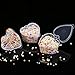 BBTO 24 Pack Heart-Shaped Slime Containers Clear Plastic Storage Containers for Soft Clay, Foam Ball Storage Containers with Lids for 20 g Slime (45 ml)