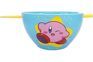 Kirby Winking Ramen Bowl with Chopsticks