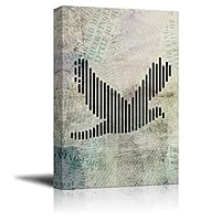 Canvas Wall Art Abstract Animal Lines Art Canvas Prints Home Artwork Decoration for Living Room,Bedroom - 12x18 inches