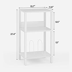 TUTOTAK Record Player Stand with Storage Up to 100