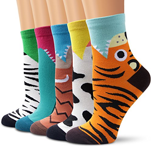 Ambielly Colorful Patterned Fashion Fun Comfort Casual socks Lightweight Cotton Women Socks (SD2000B)