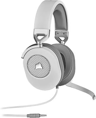 HS65 Surround Auriculares para Juegos (Sonido Envolvente Dolby Audio 7.1 en PC y Mac, Micrófono omnidireccional, Tecnología SoundID de SonarWorks, Control de Volumen de fácil Acceso) Blanco