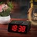 KWANWA Alarm Clock, Dual Alarm, 2-Level Alarm Volume, 3-Level Led Brightness, 12/24Hr, Snooze, Battery Operated, Clock for Bedroom, Kitchen