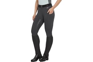 Kerrits Women's Coolcore Full Leg Grip Horse Riding Tights – Cooling Equestrian Leggings, Silicone Grip, Pockets