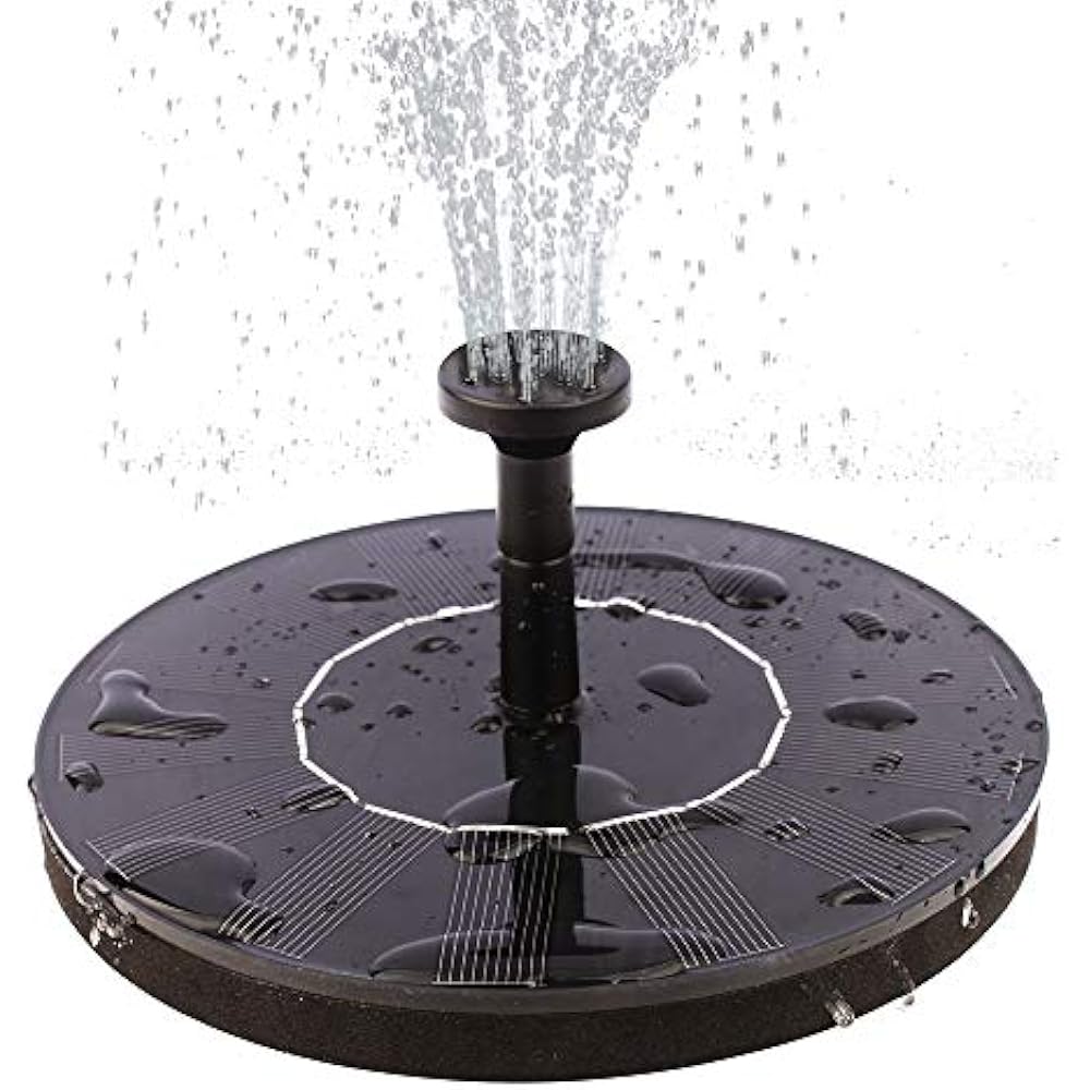 Airkoul Solar Fountain, Panel Kit Water Pump, Outdoor Submersible Bubbler Pond, eBay