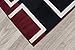 Dark Red Modern Boxes Design Area Rug (7'10