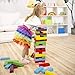 Lewo Wooden Giant Stacking Games Hardwood Blocks Tumble Tower Building Toys 54 Pieces with Storage Bag