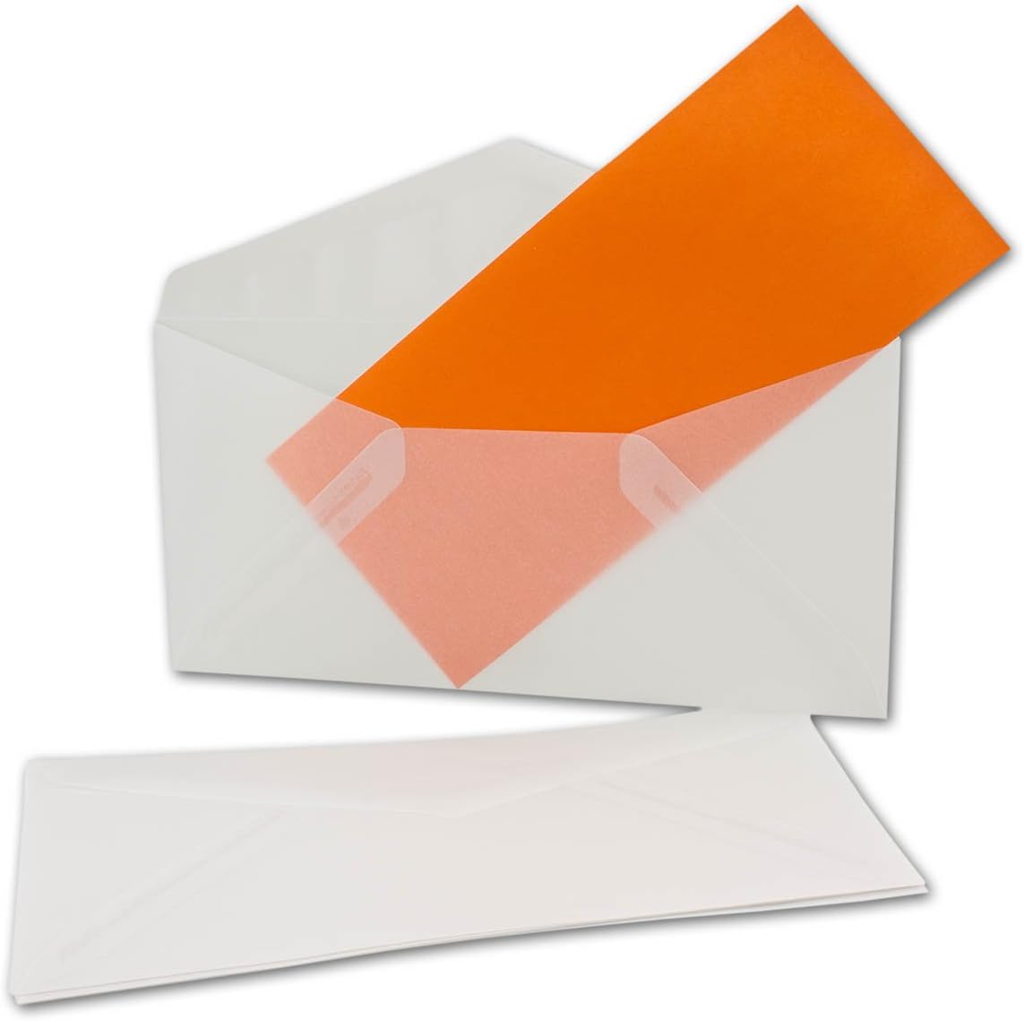 GUSTAV NEUSER 50 Farbige Briefumschläge Gemischt – DIN Lang (110 X 220 Mm) – Bunte Mischung, Mit/ohne Futter