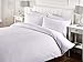 Kotton Culture Duvet Cover Striped 100% Egyptian Cotton 600 Thread Count with Zipper Closure & Corner Ties Premium Comforter Cover Soft & Smooth (Queen/Full, White)