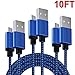 Micro USB Cable Android Tablet Charger Fast Long Charging Cord 10 FT 3pack Braided Android Phone Charger for Kindle fire HD,fire 7/8 Tablet Samsung Galaxy S7/S6/S4/J7/J3/Note 5,LG V10 PS4 Xbox One primary
