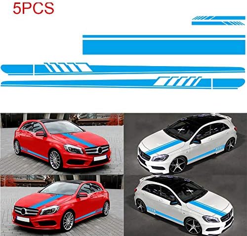 vitihipsy Auto stickers Side Skirt Mirror Body Hood Vinyl Racing Stripe Decals For Car