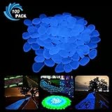 Garden Pebbles, Glow Stones Rocks, Luminous Pebbles for Walkways Outdoor Decor Aquarium Fish Tank Garden Decorative Stones for Path Lawn Yard Walkwayï¼ˆ100pcsï¼‰
