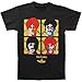 Beatles Men's Four Portraits T-Shirt X-Large Black