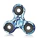 NOING Tri Fidget Hand Spinner Camouflage Multi-Color Double Side Printed, EDC Focus Toy For Kids & Adults (Blue Camouflage)