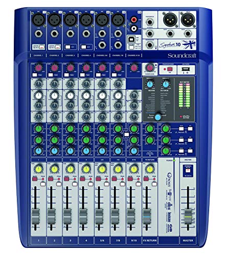 Soundcraft Signature 10 Analog 10-Channel Mixer with Onboard Lexicon Effects (Certified Refurbished)