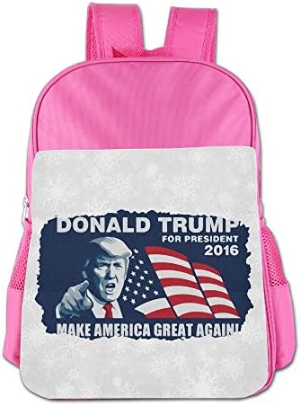 Boys Girls Donald Trump USA Election 2016 Backpack School Bag (2 Color:Pink Blue) Pink