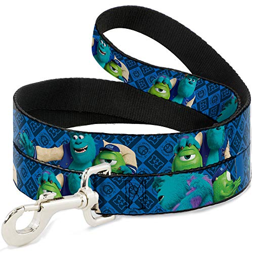 Buckle-Down Pet Leash - Monsters University Sulley & Mike Poses/Checkers Blue - 4 Feet Long - 1.5" Wide at Amazon