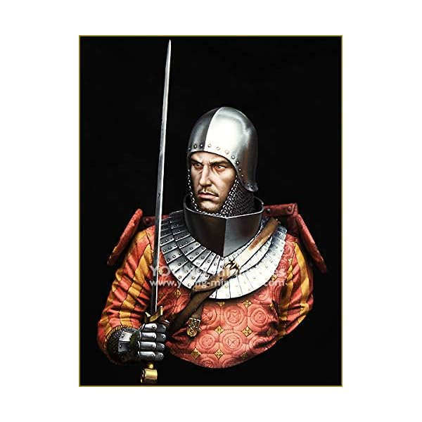 XINGCHANG 1/10 Bust Resin Figure Model Kit MITTELALTERLICHER Ritter 14. Jahrhundert Unmontierte unbemalte Oberseite