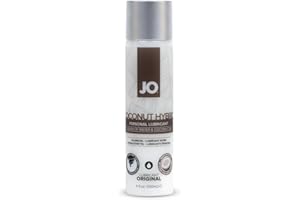 JO Coconut Hybrid Lube - Personal Lubricant Original, 4 floz (120 mL) - Blend Of Both Silicone and Water-Based Lube