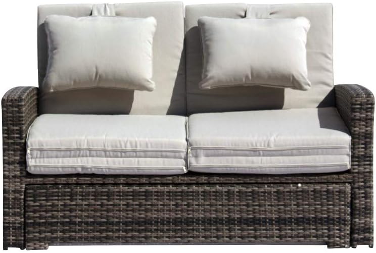 Courtyard Casual 5108 Miranda Collection Outdoor Daybed, Gray Taupe
