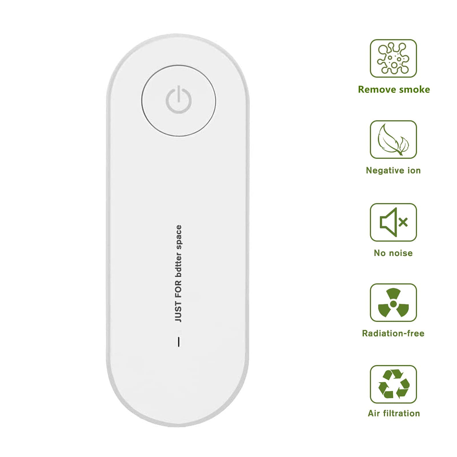 Pure Air - 2 Units- Plug-in Air Purifier,Mini Portable Air Purifier for Home & More Suitable for Bedrooms, Toilets, Living Room,bathrooms,closets,hotel,pet room