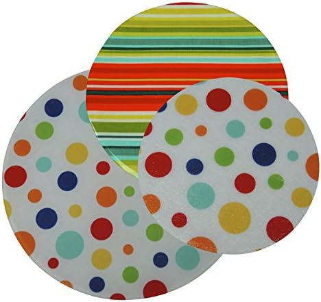Andreas Silicone Trivets and Jar Opener / Pot Holder Set of 3 Round, (Party Polka Dots) SALE!
