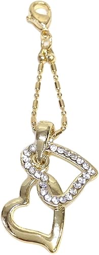 Amazon Join K イニシャル パーツ キュービックジルコニア キーホルダー チャーム バッグチャーム キーチェーン アクセサリー モチーフ ダブルハート ジュエリー 通販