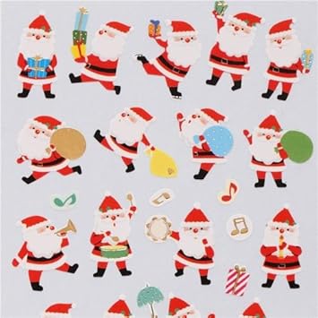 Regali Simpatici Natale.Simpatici Adesivi Giapponesi A Tema Natalizio Con Decorazioni Dorate Con Babbo Natale Regali Strumenti Musicali Torte Alberi Di Natale Ecc Amazon It Giochi E Giocattoli