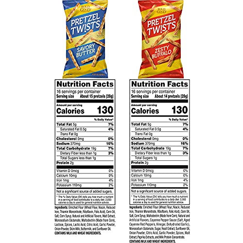 Rold Gold Pretzel Twist Savory Butter & Rold Gold Pretzel Twist Zesty