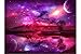 Mobicus DIY Diamond Painting,by Number Kits Crafts & Sewing Cross Stitch，Wall Stickers for Living Room Decoration,Purple Sky(14X16inch/35X40CM)