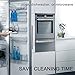 OUGAR8 Refrigerator Door Handle Covers Handmade Decor Protector for Ovens, Dishwashers.Keep Your Kitchen Appliance Clean from Smudges,Food Stains(Rhombus Gray,19.7