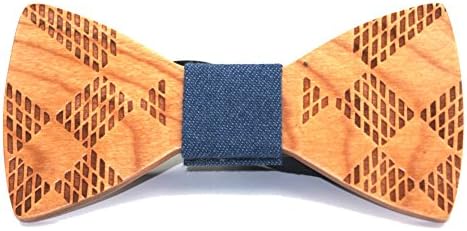 SAMBAN Fashion Creative Wood Bow Tie Pre Tie Handmade Bowtie Necktie Men's Gift