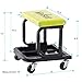 WAHSON OFFICE CHAIRS Mechanic Roller Seat for Garage with Three Divisions Tool Tray Yellow Pneumatic Tire Repair Stool Creeper Chair
