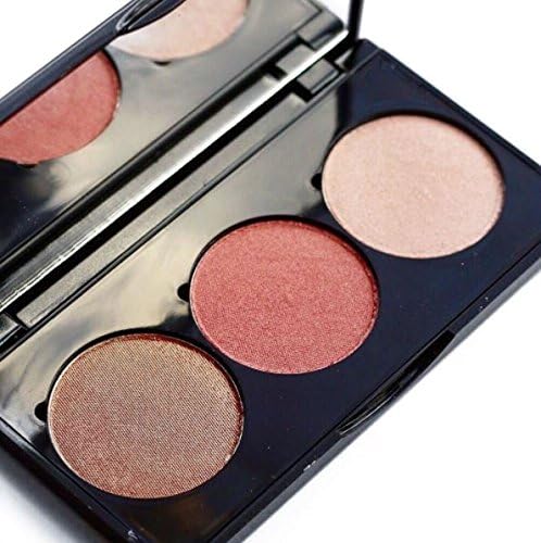 Illuminator Trio - Cruelty Free Highlighter Palette - Champagne Highlighter - Bronze Highlighter - Blush Topper - Glow Kit