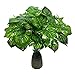 Z-Liant Artificial Plant Leaves : Pack of 4 | Monstera Palm Leaves | Palm Leaves Decorations | Artificial Shrubs Decorations | Fake Simulation Greenery Decorations | Garden-Office-Indoor&outdoor Decor