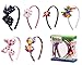 Bundle Monster 6pc Cute Handmade Grosgrain Ribbon Bows Toddler Girl Hair Headbands, SET B - Assorted Mix Lot Set