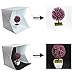 Xjamus 40CM Foldable Photo Studio Light Box,Folding Portable LED LightBox Shooting Photography Tent Kit with White/Black Background
