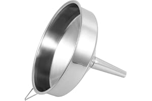 HYTROVE Heavy Duty Wide Mouth Car Oil Funnel for Engine and Transmission Fluids Stainless Steel Fuel Funnel