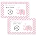 Pink Elephant Scratch-Off Game Girls Baby Shower Polka-Dots with Grey 28pc. Set