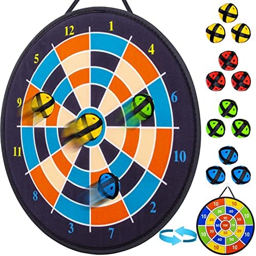 ROYPOUTA Dart Board for Kids, Kids Dart Board with 12 Sticky Darts