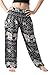 Bangkokpants Women's Casual Pants Harem Bohemian Clothes Hippie Boho Yoga Outfits Smocked Waist (Black, Plus Size)