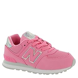 New Balance Girl's 574 (Big Kid) Bubblegum/White